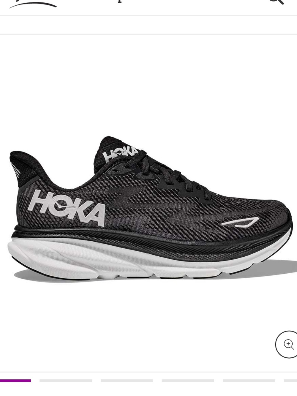 Hoka Men’s Clifton 9 Black and White Men's Running Shoe Sz 9D NIB!